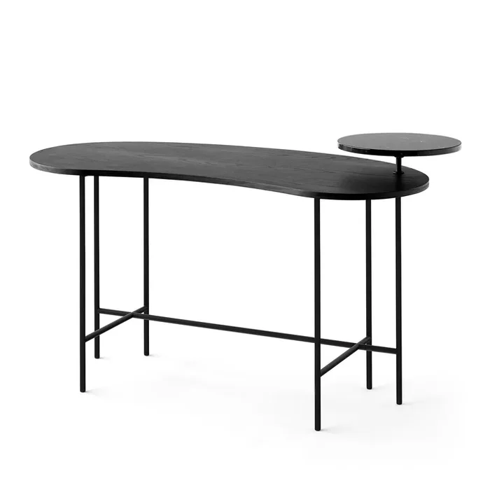 &Tradition – Palette Table – JH9, Esche schwarz / Nero Marquina Marmor