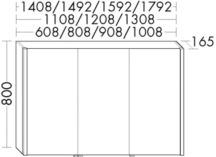 Burgbad Spiegelschrank Sys30 PG4 Sana 800x1008x165 Sys30 PG4 Sana, SPRP100PN416