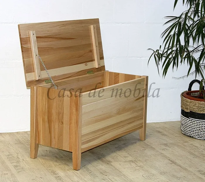 Casa Massivholz Truhe 84cm Kernbuche massiv natur lackiert