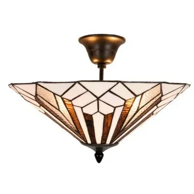 Clayre & Eef Deckenleuchte Tiffany Ø 40×28 cm E14/max 2x40W