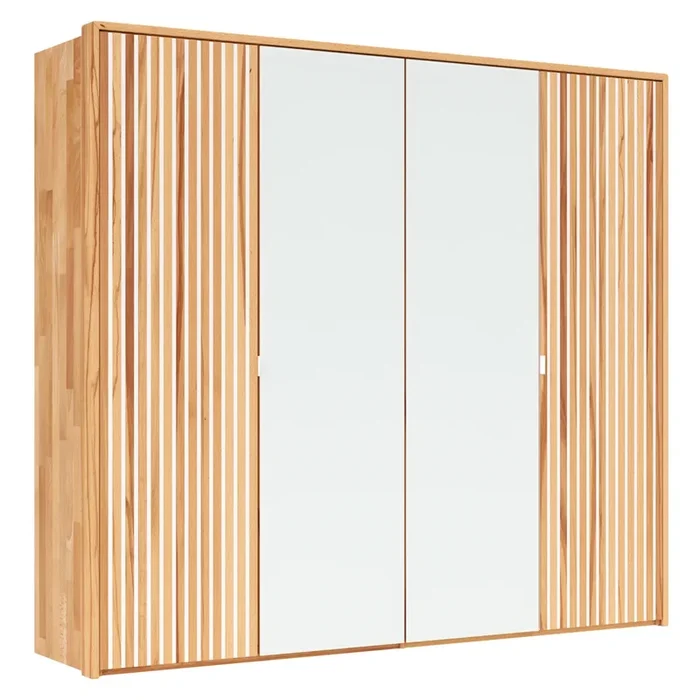 Drehtürenschrank Tigris – inkl. Passepartout, B. ca. 245cm, Kernbuche massiv, geölt