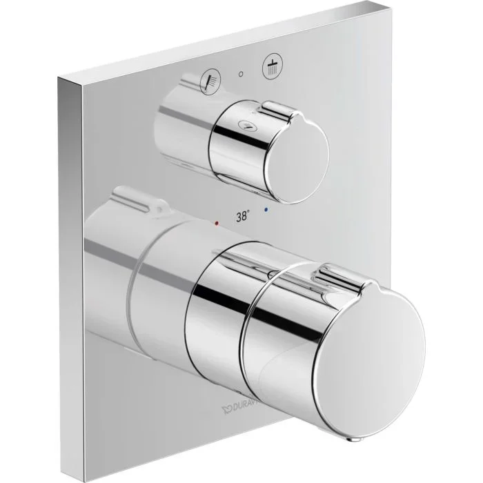 Duravit C.1 Unterputz Brausethermostat C14200013010, 2 Verbraucher, Ab- & Umstellventil
