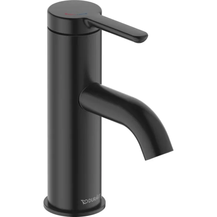 Duravit C.1 Waschtischarmatur S C11013002046 MinusFlow, ohne Zugstange, Schwarz Matt