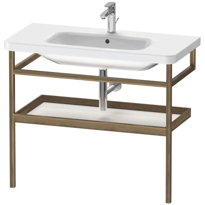 Duravit DuraStyle Handtuchhalter DS988302277 94 x 44 cm, weiß hochglanz/amerikanisch Nussbaum, mit Ablage