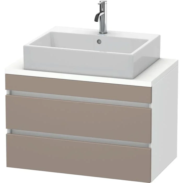 Duravit DuraStyle Waschtisch-Unterschrank DS530704318 80 x 47,8 cm, basalt matt/weiß matt, für Konsole, 2 Schubkästen