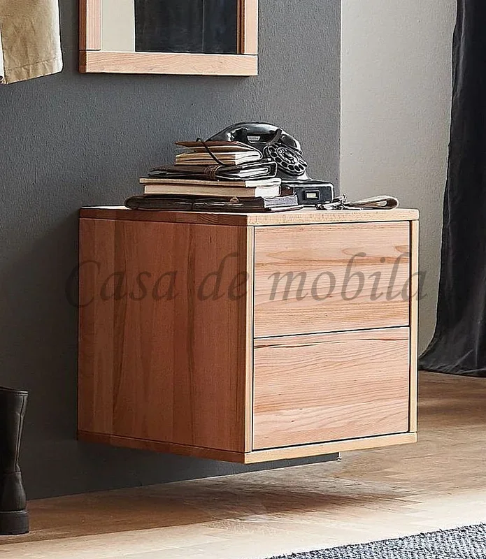 Hängeschrank mit 2 Schubladen WALKIN 46x43x42cm Kernbuche massiv geölt