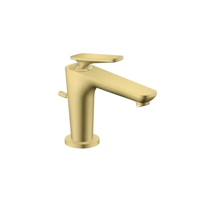 hansgrohe Axor Citterio C CoolStart Waschtischarmatur 49010950 mit Zugstangen-Ablaufgarnitur, Brushed Brass