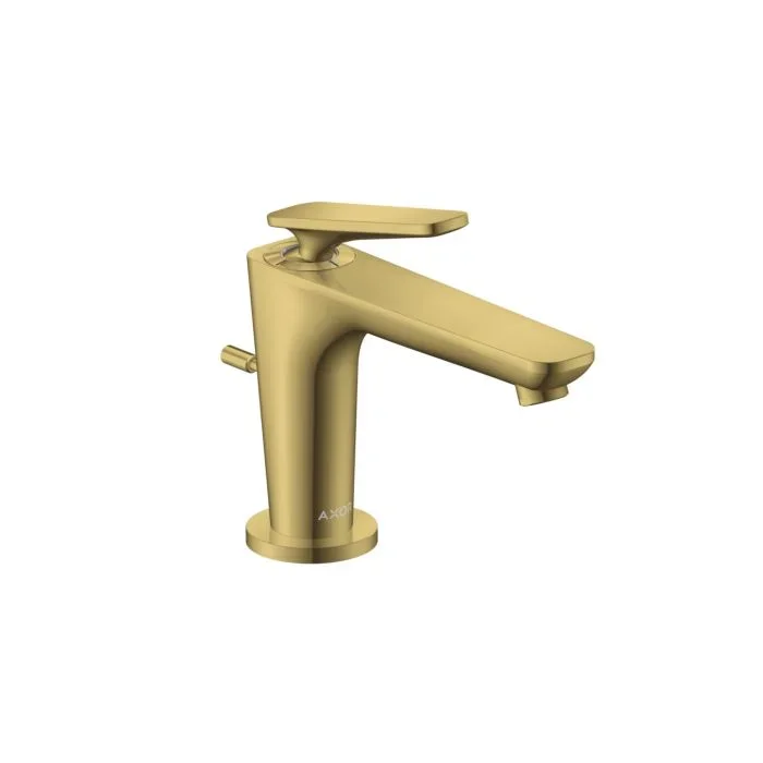 hansgrohe Axor Citterio C CoolStart Waschtischarmatur 49010990 ohne Struktur, polished gold optic, Ausladung 128mm, Zugstangen-Ablaufgarnitur
