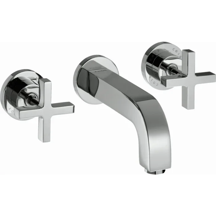 hansgrohe Axor Citterio Fertigmontageset 39143000 Unterputz-3-Loch-Waschtischarmatur, mit Kreuzgriffen, chrom