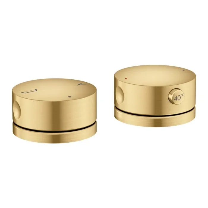 hansgrohe AXOR One 2-Loch Wannenrandarmatur 48470250 mit Thermostat, brushed gold optic