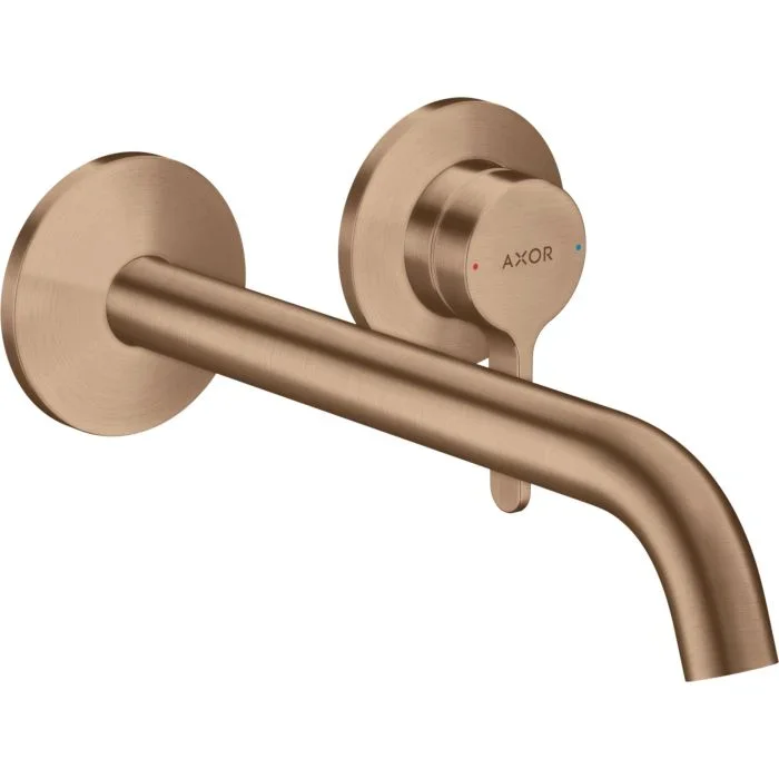 hansgrohe Axor One Fertigmontageset 48120310 Unterputzarmatur, mit Hebelgriff und Auslauf 220mm, brushed red gold