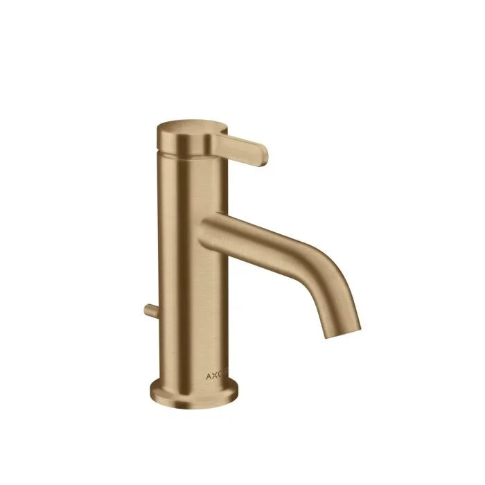 hansgrohe Axor One Waschtischarmatur 48000140 Ausladung 130mm, mit Zugstangen-Ablaufgarnitur, brushed bronze