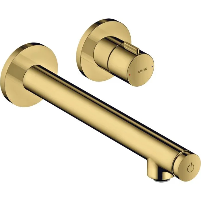 hansgrohe Axor Uno Fertigmontageset 45113990 Unterputz-Waschtischarmatur, mit Ausladung 221mm, polished gold optic