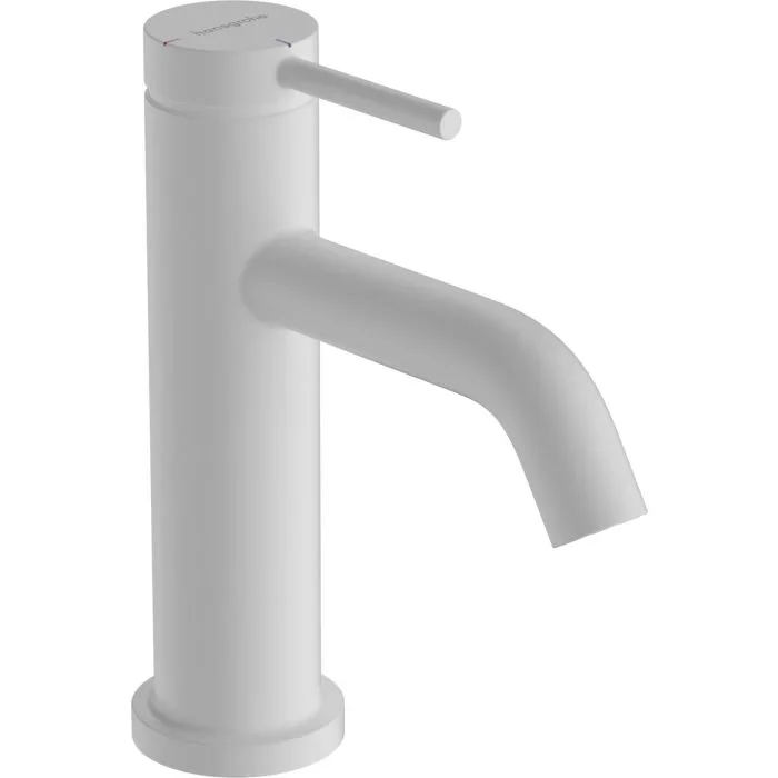 hansgrohe Tecturis S Waschtischarmatur 73305700 Ausladung 80mm, mit Zugstangen-Ablaufgarnitur, mattweiß
