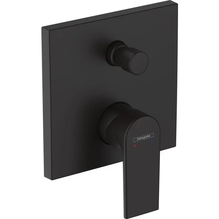hansgrohe Vernis Shape Fertigmontageset 71468670 Unterputz-Wannenarmatur, mattschwarz