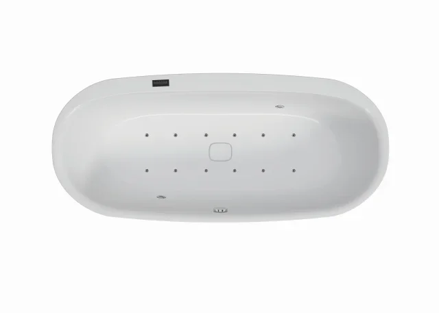 Hoesch Whirlpool iSensi Oval 1900×900 Monolith iSensi System re., BiColor Weiß-Grau, 3822i.112305001