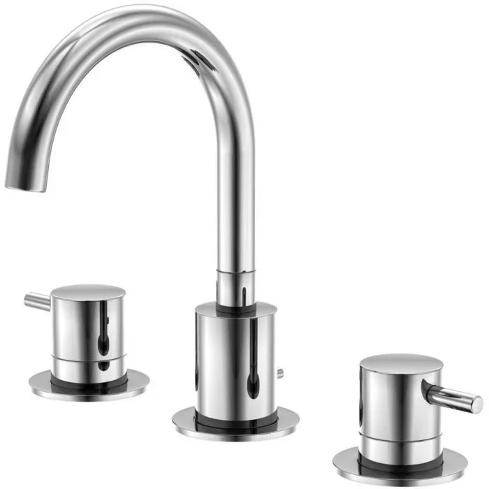 Steinberg Serie 100 Waschtisch-3-Loch-Armatur 1002000 Ausladung 150mm, mit Ablaufgarnitur 1 1/4″, chrom