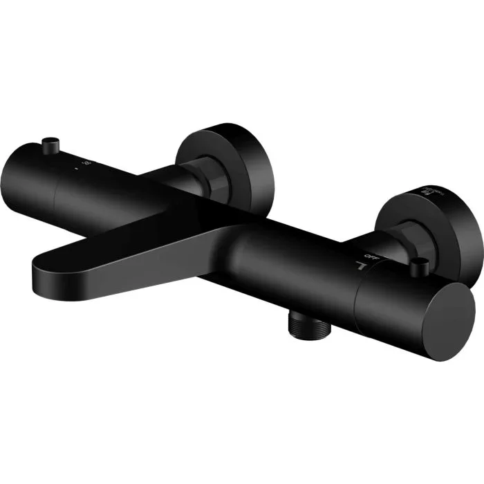 Steinberg Serie 340 Wannen-Thermostat 3403100S Aufputz, 1/2″, mit Umsteller, Ausladung 194mm, Matt Black