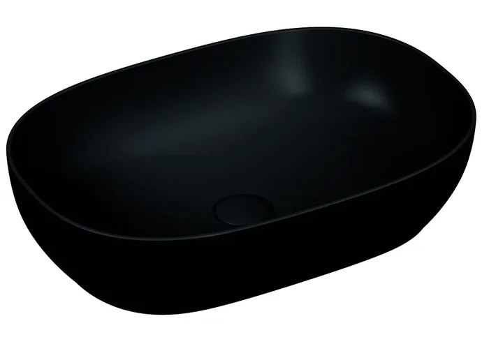Vitra Outline Aufsatzschale oval, Schwarz Matt, 5995B483-0016